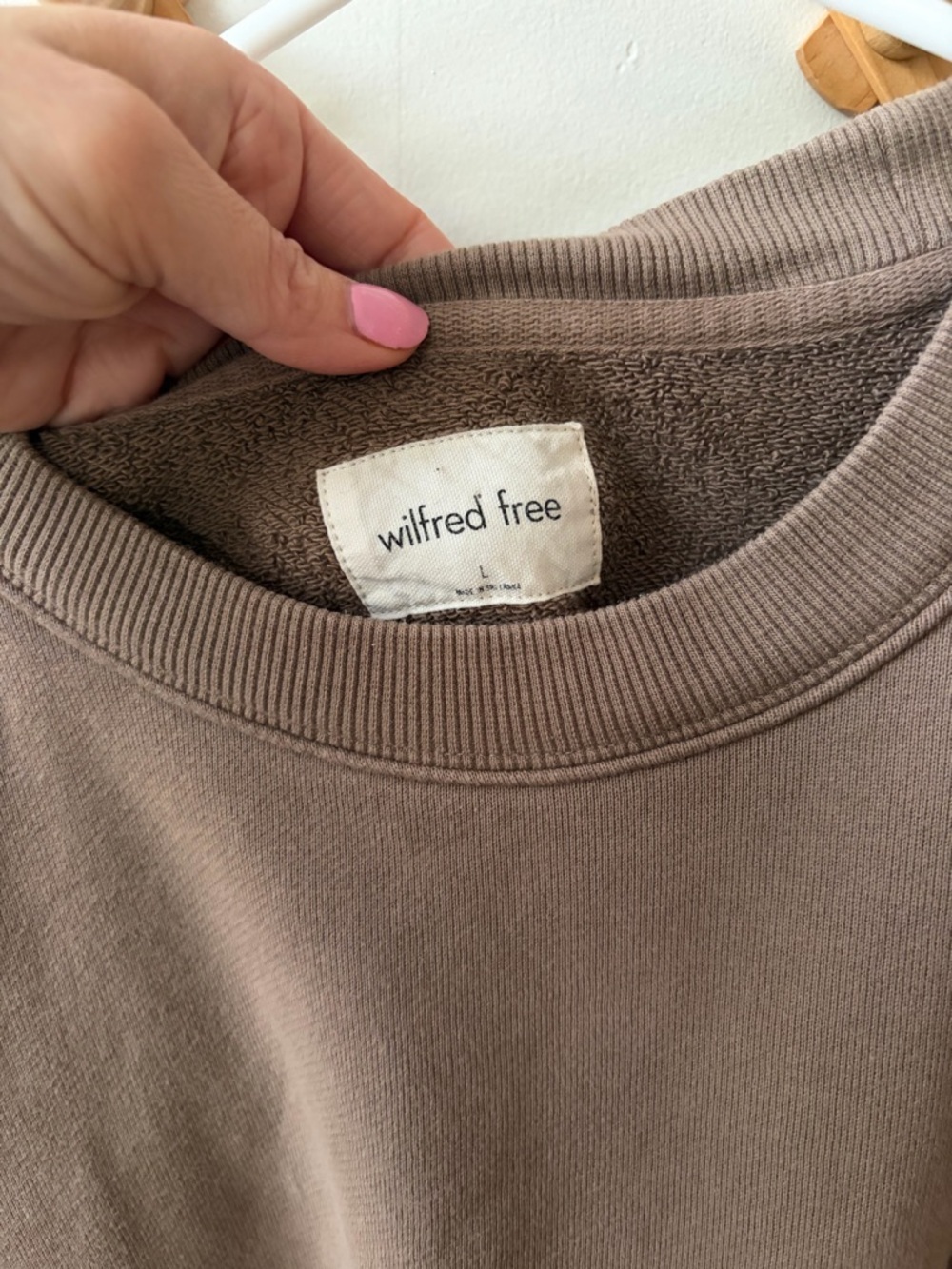 Wilfred Free Terry Fleece Sweatshirt *BROWN* - Picture 3 of 5
